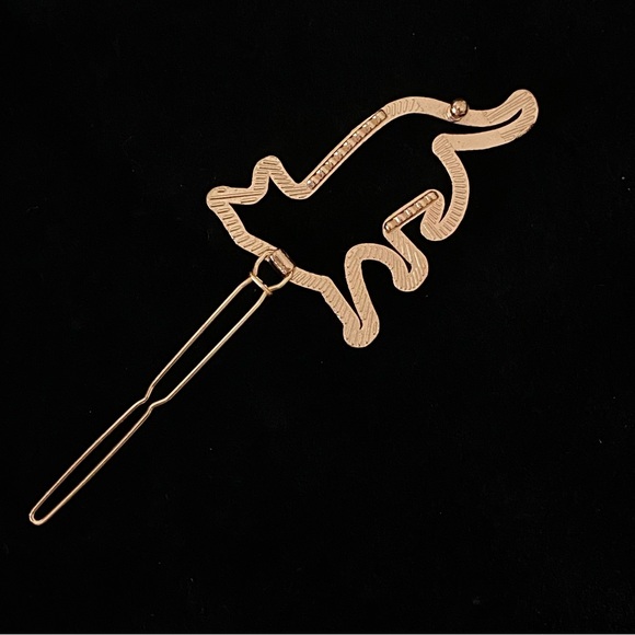 Jewelry - Gold-Tone Cat Silhouette Hair Pin / Brooch